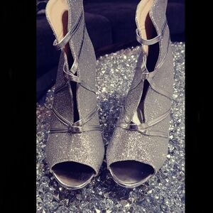 Elegant Silver Women's Heels